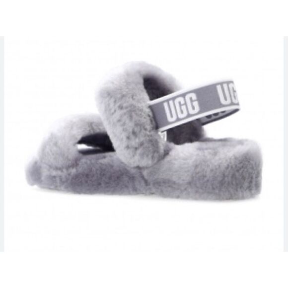 UGG
‘OH YEAH’ FUR SANDALS in Gray size 5 - Picture 1 of 8